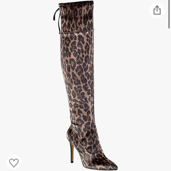 Guess Shoes - Beaut, Soft Valerine Over the Knee Leopard boots- Size 7